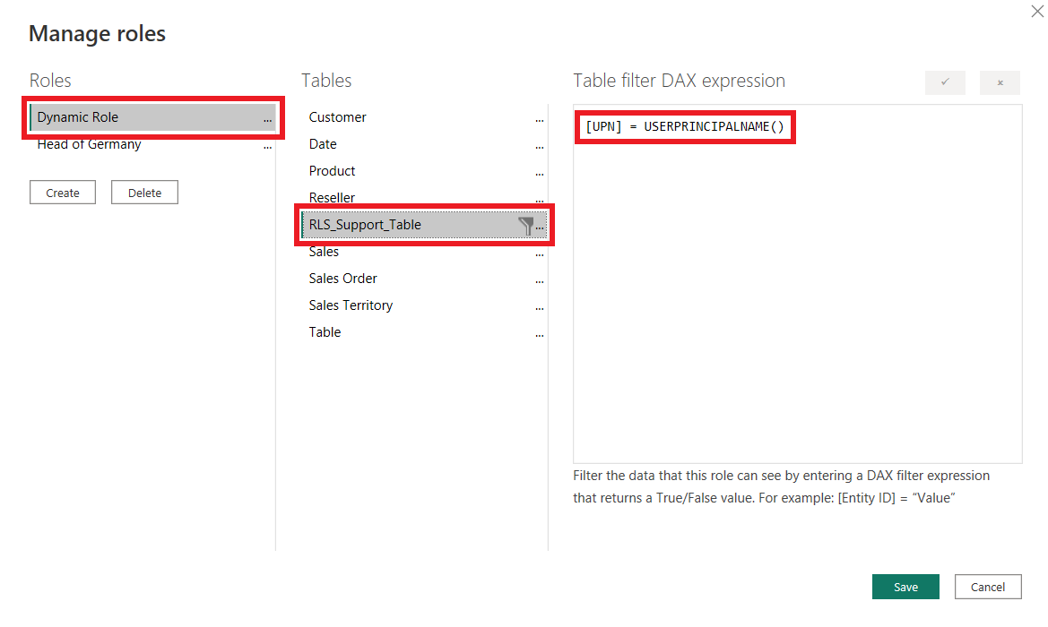 Static and dynamic Row level Security in Power BI Syntera